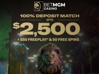 Main image of the thread: Get a 100% Deposit Match up to $2,500 + $50 Freeplay and 50 Free Spins (New Customers)