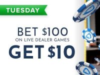 Main image of the thread: Every Tuesday in May, Get a $10 Bonus When You Bet $100+ on Any Live Dealer Game (New + Existing Customers)