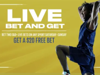 Main image of the thread: Bet Two $50 Live Bets on Any Sport and Get a $20 Free Bet (New + Existing Customers)