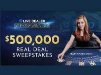 Main image of the thread: Every Day Get One Entry Into the $500K Real Deal Sweepstakes and a $10 Bonus When You Bet $100+ on Live Dealer Games (New + Existing Customers)